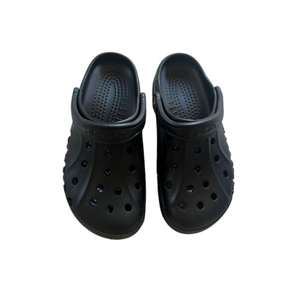 EUC Black Crocs Mens size 7 Women size 9 slip on comfy sandals - Picture 2 of 8